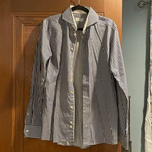 Erin shirt blue and white mens shirt size 39 and 15 1/2